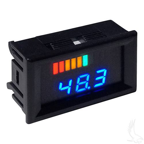 48 Volt Digital Voltage Display Charge Meter Horizontal