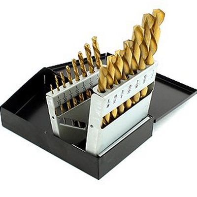 15 bits Left Hand Titanium Drill Bit Set