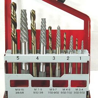 10 Piece EXTRACTOR & LEFT HAND COBALT DRILL BIT SET