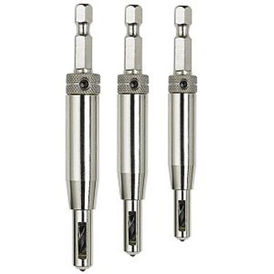 3 pc HINGE DRILL BIT SET