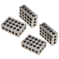 1-2-3 Blocks Matched Pair Hardened Steel 23 Holes (1"x2"x3") 123 Set Precision Machinist Milling, 2 Pair
