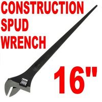 Pro 16" Adjustable CONSTRUCTION SPUD WRENCH 1-1/2"
