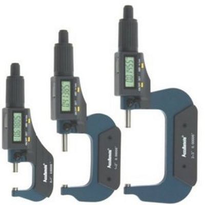 3 pc 0-3"/0.00005" ELECTRONIC MICROMETER DIGITAL  X-PRECISION OUTSIDE LARGE LCD