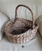 Large handwoven basket in natural color design