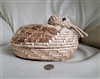 Straw woven Duck lidded storage basket