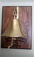 Chivas Regal 12 Year Blended Scotch Whisky breweriana nautical bell with handmade heart ringer and aged brass patina Chivas Regal 12 Year Blended Scotch Whisky breweriana nautical bell with handmade heart ringer and aged brass patina