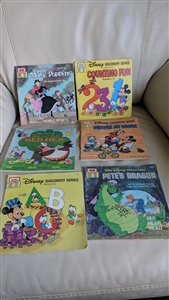 Disney Discovery Series, Disneyland, Walt Disney Books in set of 6 Read Along and Learn.