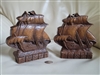 Ornawood two sailing ships nautical theme bookends