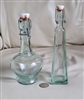 Vintage design set of two clear glass bottles