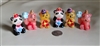 Colorful birthday bears candles set of six