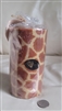 Giraffe pattern handmade Swazi 6 inch candle