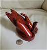 Handcarved wooden hands pen holder