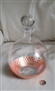 Fitz and Floyd clear glass decanter copper base