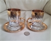 Silver and gold tone vintage drinking cups set