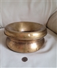 Antique round brass hand hammered bucket