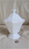 Anchor Hocking pedestal milk glass candy dish