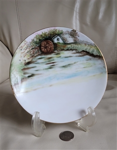 Hand painted Watermill 6-3/4" plate Thomas Bavaria