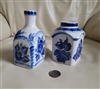 Russian Gzhel white and blue porcelain bottles 93