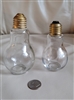 Glass light bulb pepper shakers with metal top