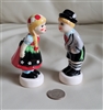 German Boy and Girl kissing salt pepper shakers