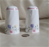 Floral porcelain shakers made in England