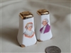 George and Martha elegant porcelain shakers