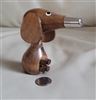 Wooden Dachshund salt and pepper shaker Japan