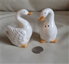 Porcelain ducks or geese shakers set