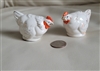 Porcelain hens chickens shakers set from JAPAN