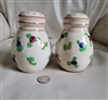 Japanese large porcelain floral embossed shakers