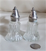 Vintage pressed glass set of salt pepper shakers