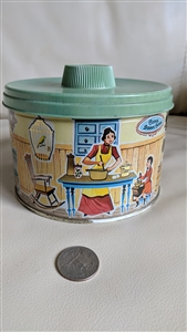 Mrs Lelands tin lidded storage box butter bits