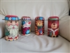 Vintage tin storage 4 lidded boxes holiday decor