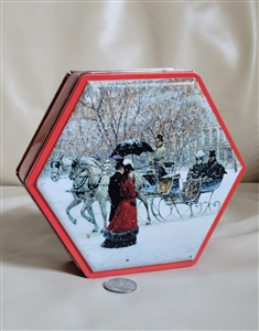 Alan Maley 1998 Christmas tin box winter scenery
