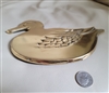 Solid brass Duck footed trivet by Rubel