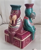 Sailors walrus home folk art nautical wood carving