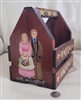 Handcrafted wooden Folk Art painted storage box