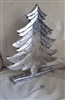 Silver tone shimmering Christmas tree home display