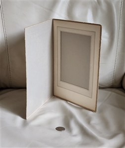 Vintage cardboard open book picture frame