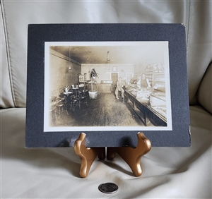 VIntage black and white bar interior photograph