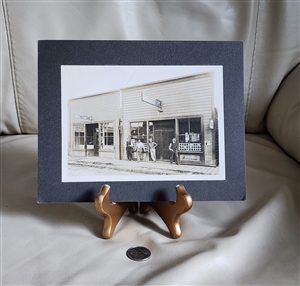 Vintage black and white storefront photograph