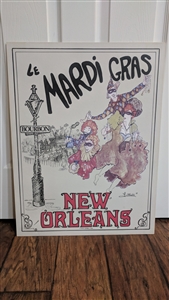 G B Luttrell print La Mardi Gras New Orleans 1979