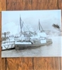 Old merchant ship STERRA black and white photo