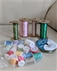 Assortment of colorful thread vintage and modern