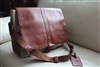 BOSCA messenger bag leather and fabric