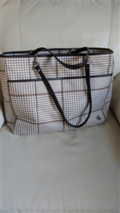 Ralph Lauren brown plaid design signature Tote bag