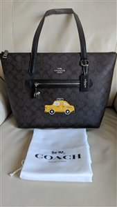 Original Coach NY TAXI large Tote brown black new