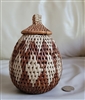 Geometrical pattern seagrass woven basket storage