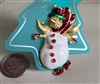 Large snowman holiday colorful brooch jewelry