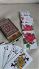 Elegant deck of cards in velvet box rose flower